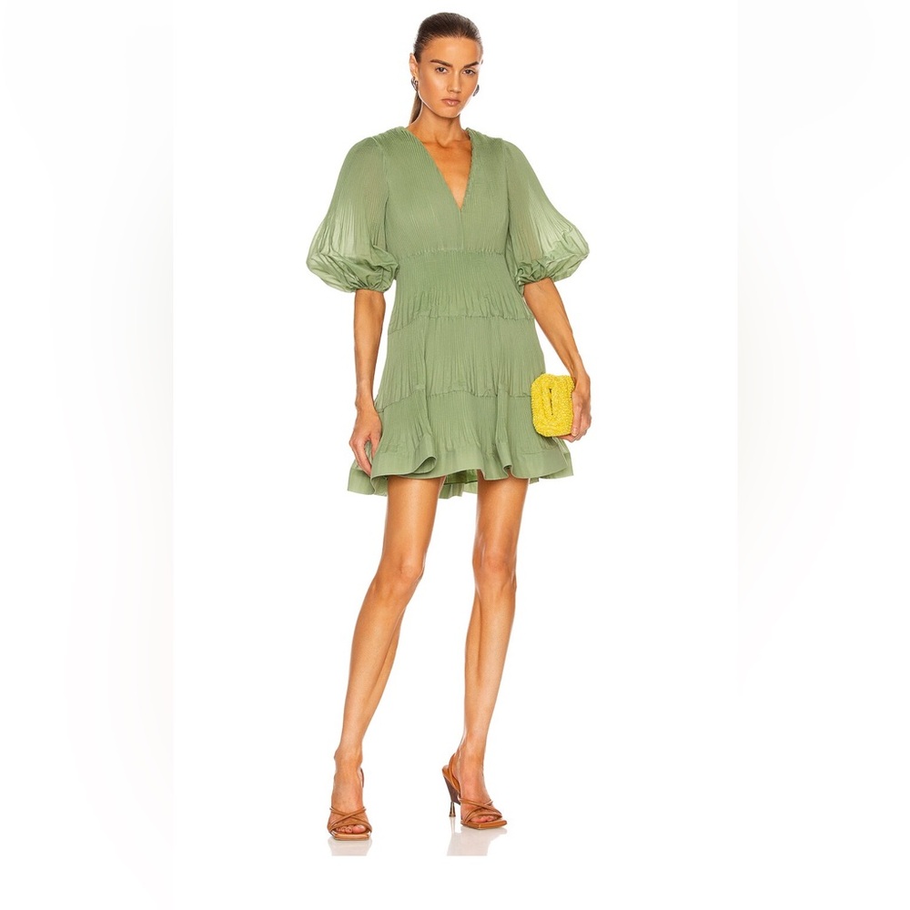 Zimmerman green pleated dress, size 3, NWT
